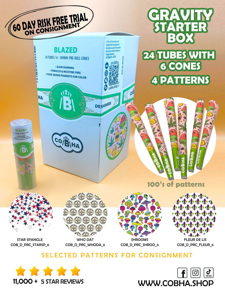 WHOLESALE DESIGNER PRE ROLL CONES ON CONSIGNMENT