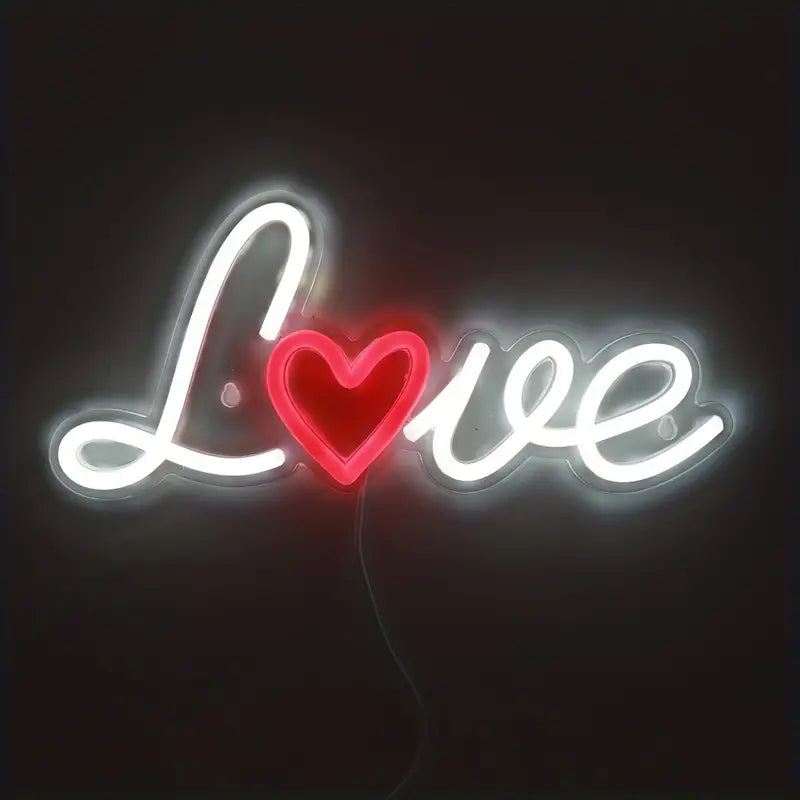 1pc Beautiful Love LED Wall Neon Sign For Home Room Party Wedding Decoration Wall Art Decor CO/B\HA 