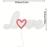 1pc Beautiful Love LED Wall Neon Sign For Home Room Party Wedding Decoration Wall Art Decor CO/B\HA 
