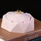 1pc Cute Pink Ashtray, Crown Decor Ashtray, Pink Creative Iron Home Ashtray For Home Office CO/B\HA 