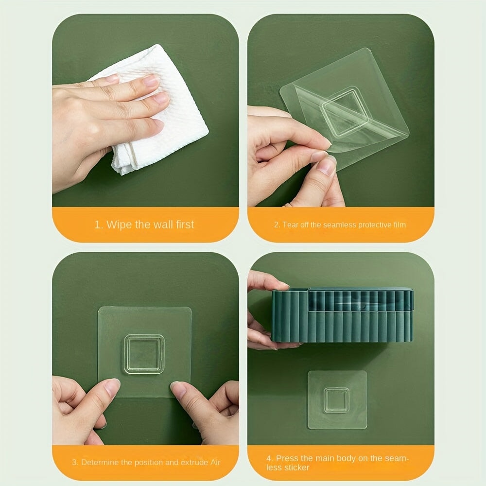 1pc Elegant Wall-Mounted Stainless Steel Cigarette Ashtray - Perfect For Bathroom Storage And Organization CO/B\HA 