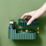 1pc Elegant Wall-Mounted Stainless Steel Cigarette Ashtray - Perfect For Bathroom Storage And Organization CO/B\HA 