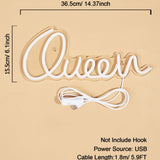 1pc Queen Neon Sign - USB Powered LED Light for Bedroom, Wedding, Birthday, Game Room, and Home Wall Decor CO/B\HA 