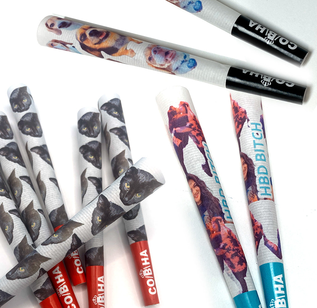 CUSTOM Designer Pre-Roll cones with Custom Tips option