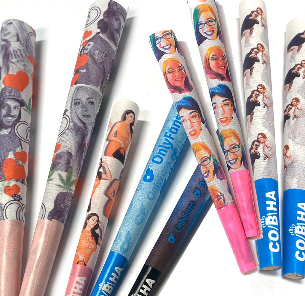 CUSTOM Designer Pre-Roll cones with Custom Tips option