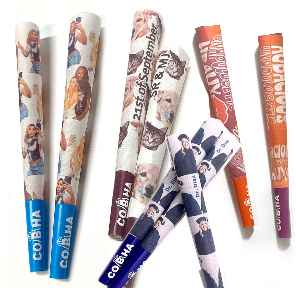 CUSTOM Designer Pre-Roll cones with Custom Tips option