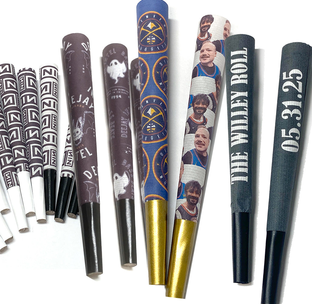 CUSTOM Designer Pre-Roll cones with Custom Tips option