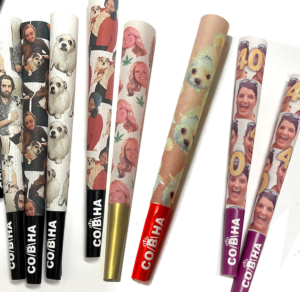 CUSTOM Designer Pre-Roll cones with Custom Tips option