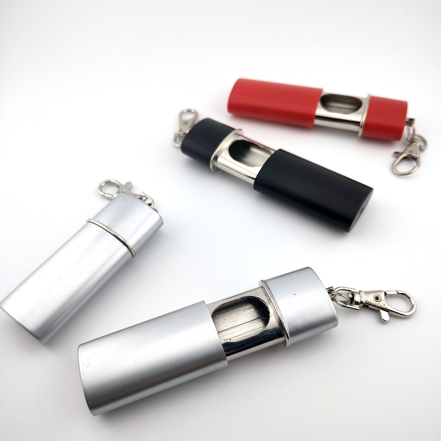 Portable Pocket Ashtray/Vehicle Cigarette Ashtray, Mini Stainless Steel Ashtray with Key Chain