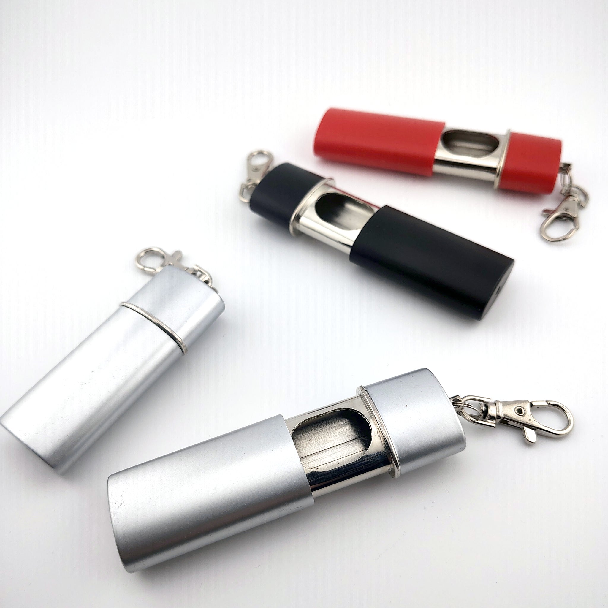 Portable Pocket Ashtray/Vehicle Cigarette Ashtray, Mini Stainless Steel Ashtray with Key Chain
