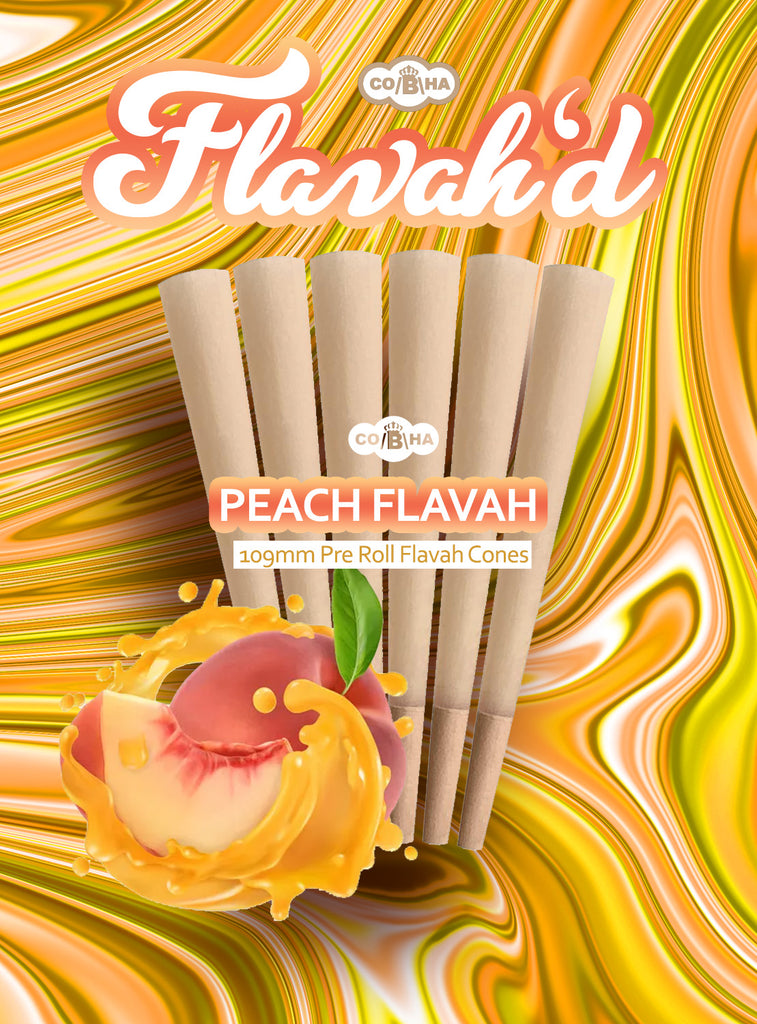 Flavah’d Peach Pre-Roll Cones Gravity Box