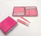 Pink Cigarette Case with 18 pink tubes