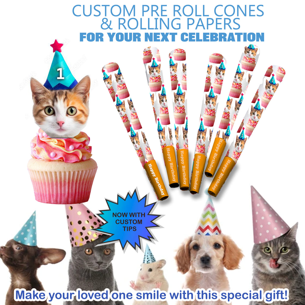 CUSTOM Designer Pre-Roll cones with Custom Tips option