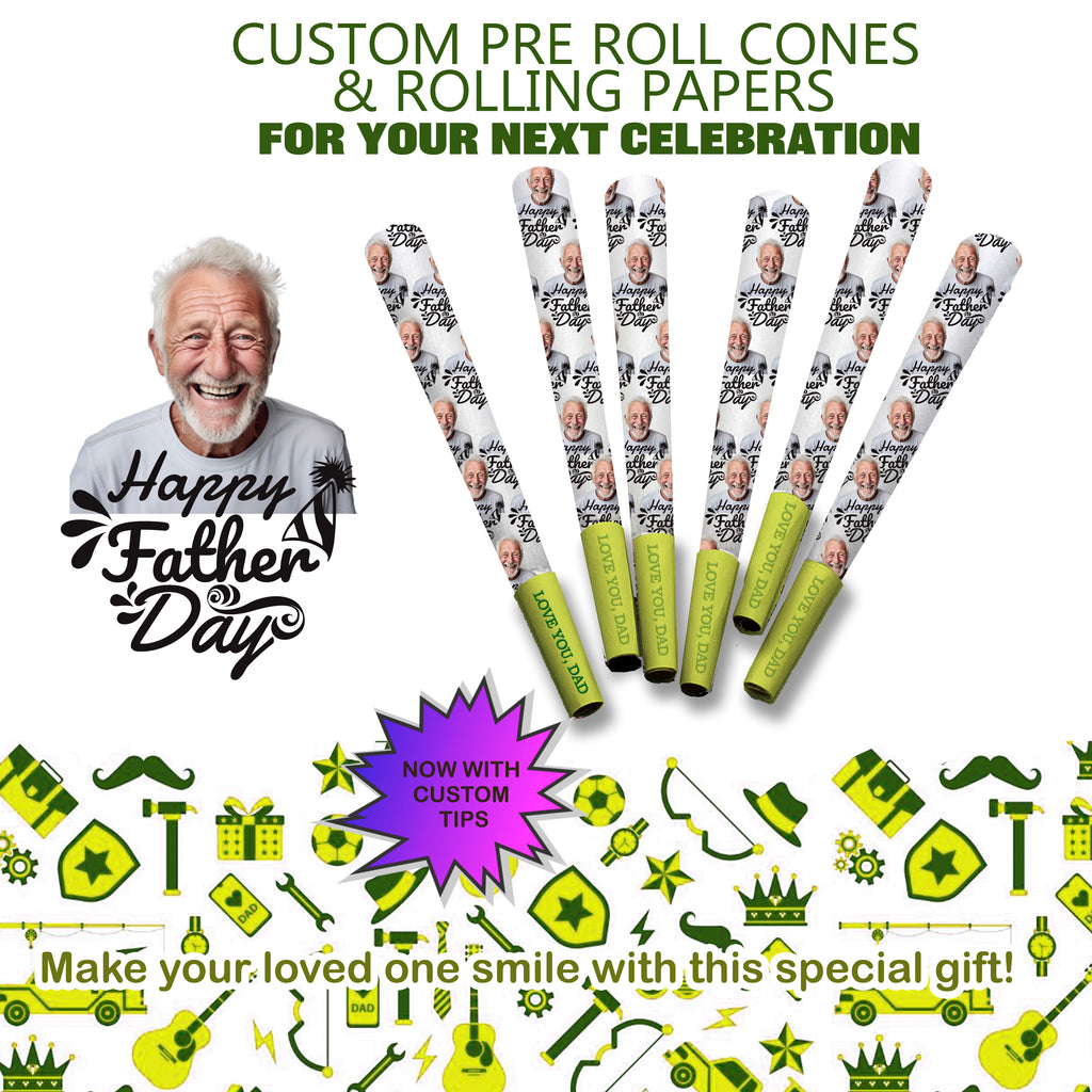 CUSTOM Designer Pre-Roll cones with Custom Tips option