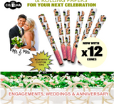 12 Custom Designer Paper cones with Custom Tips option -