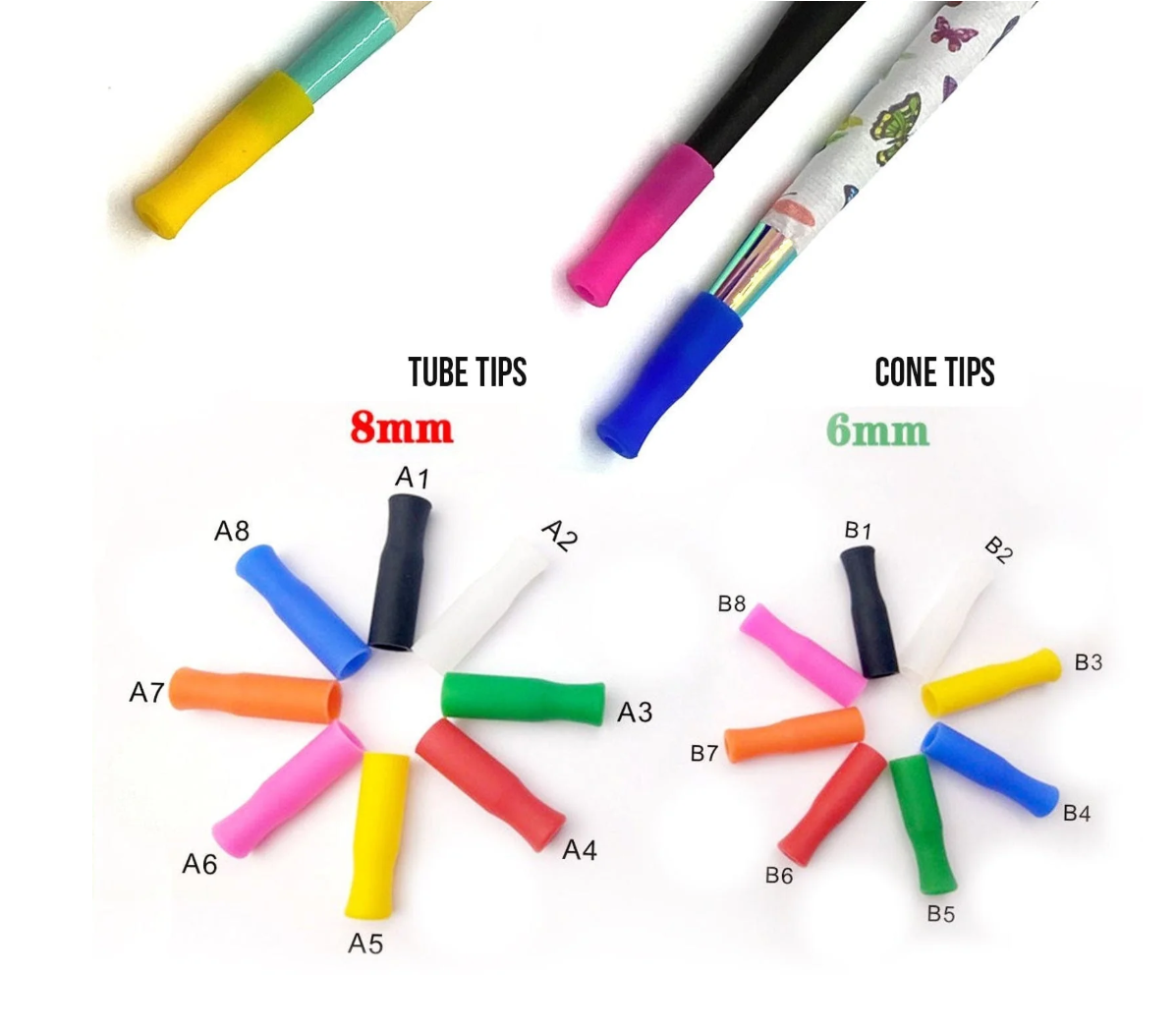 10 Silicone Smoking Tip for Cones and tubes