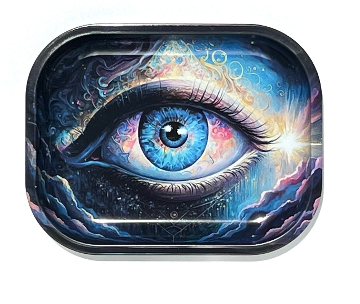 All Seeing Eye Metal Rolling Tray - Medium - CO/B\HA 