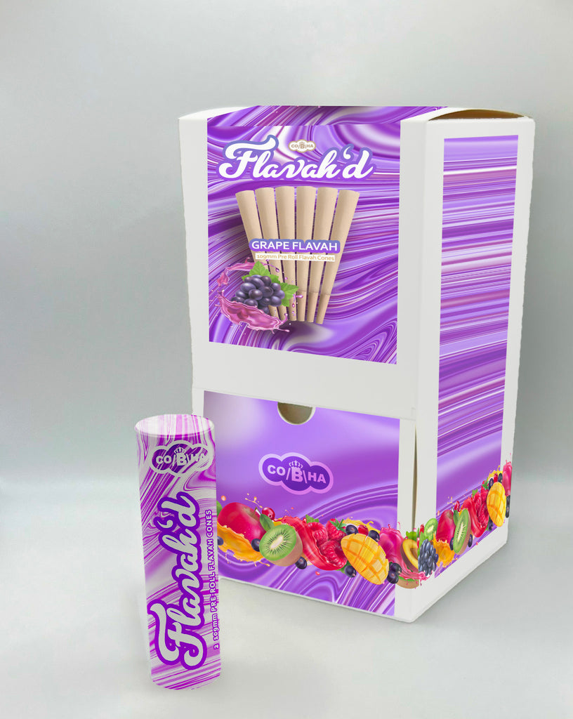 Flavah’d Grape Pre-Roll Cones Gravity Box