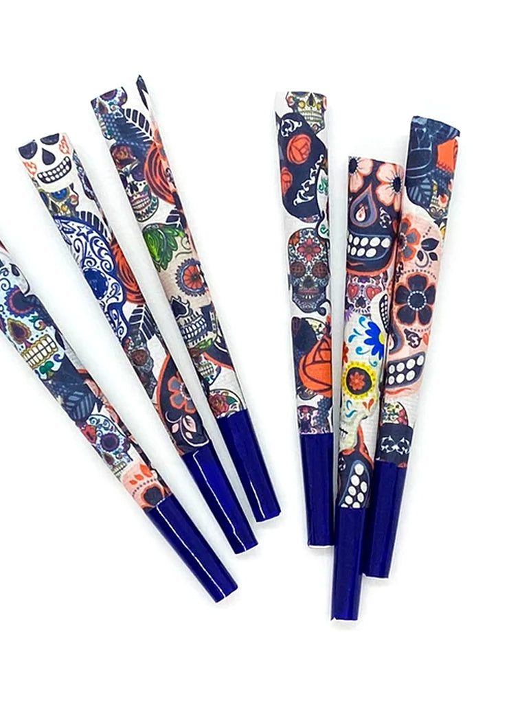 Dia de los Muertos Gravity Box 24 Tubes Designer Pre-Roll Cones