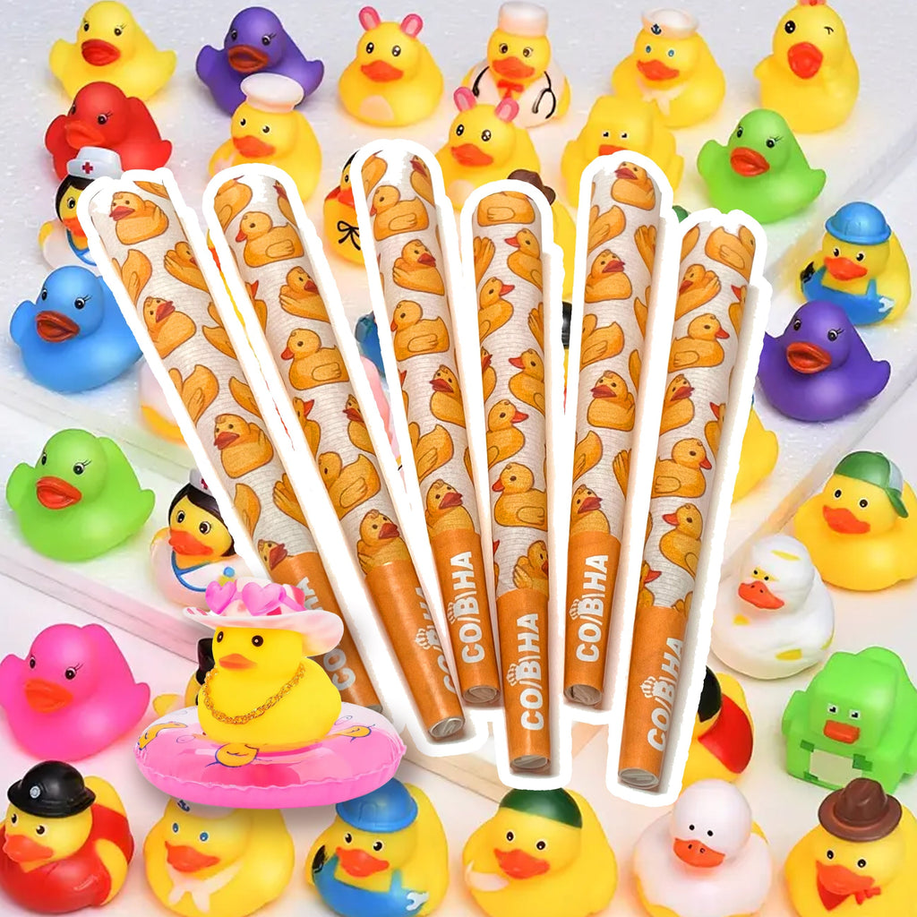 Duckie 6 Pre-Roll Cones + 1 Random Rubber Duck CO/B\HA 