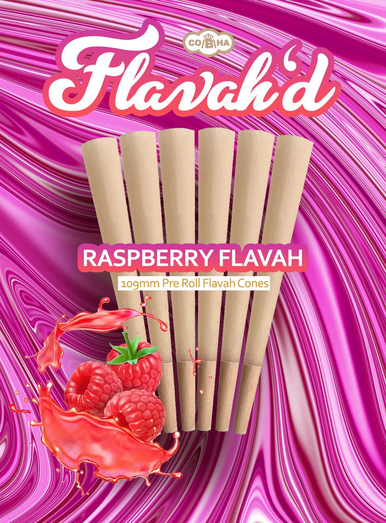 Flavah’d Raspberry Pre-Roll Cones CO/B\HA 