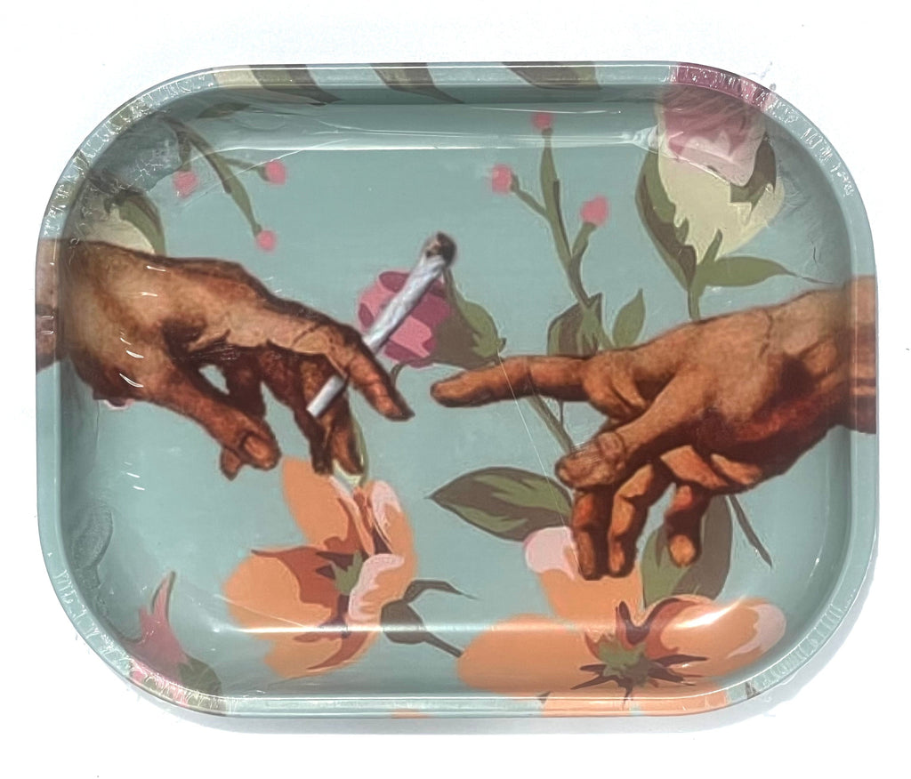 Flower Touch Metal Rolling Tray - Medium - CO/B\HA 