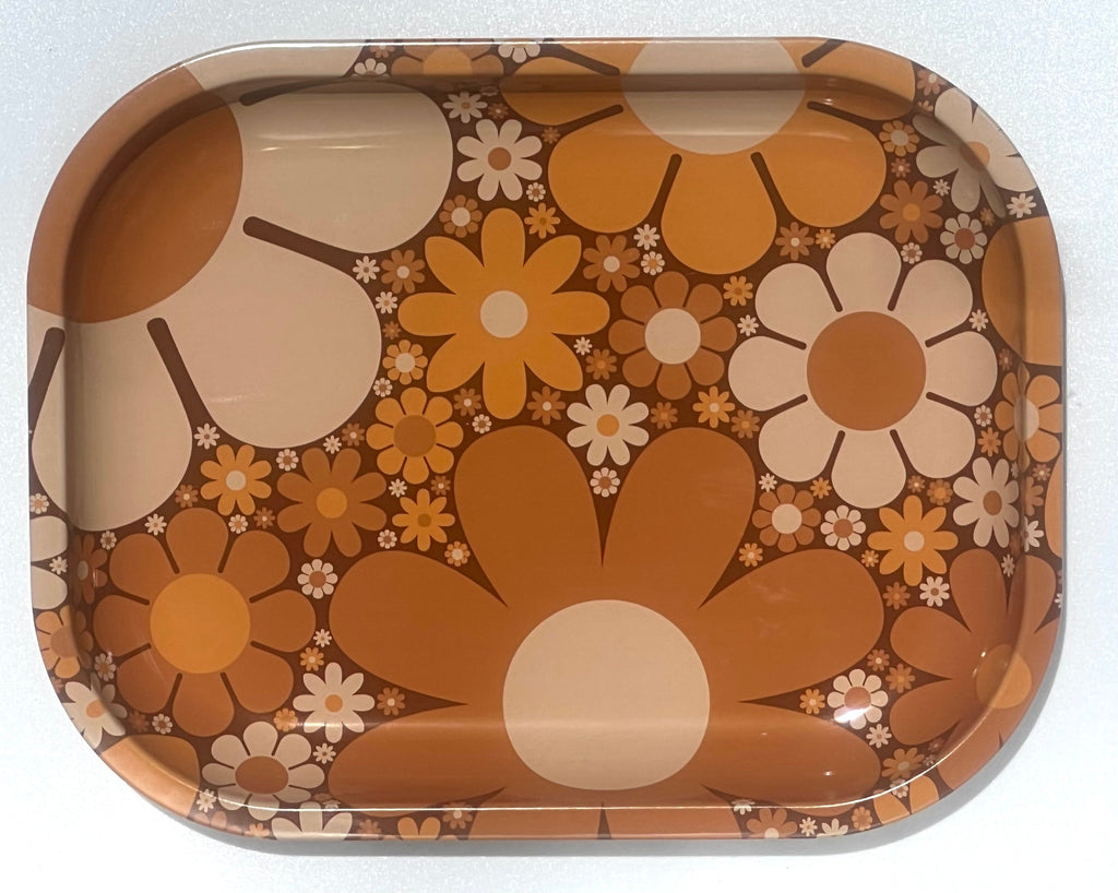 Flowers Metal Rolling Tray - Medium - CO/B\HA 