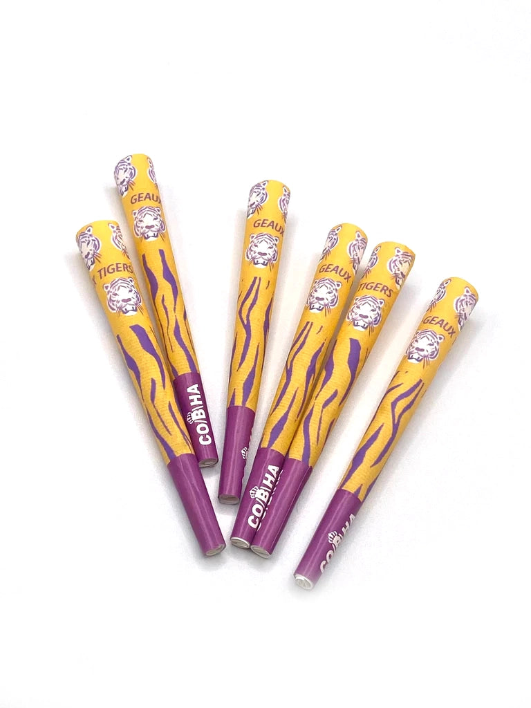 Geaux Tigers Gravity Box 24 Tubes Designer Pre-Roll Cones