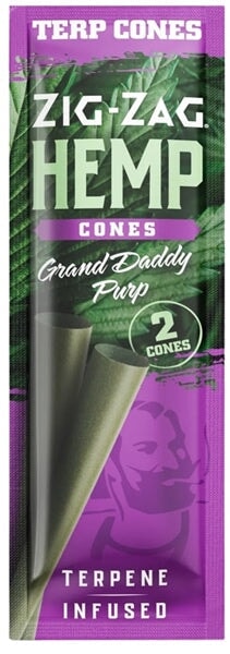 Grand Daddy Purp Terpene Infused Hemp Cones – Zig Zag CO/B\HA 