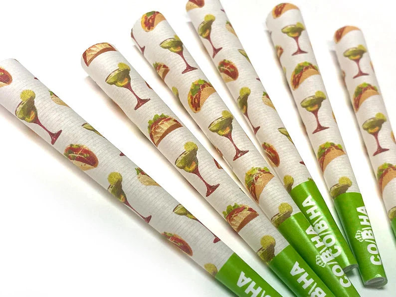 Tacos and Ritas Gravity Box 24 Tubes Designer Pre-Roll Cones