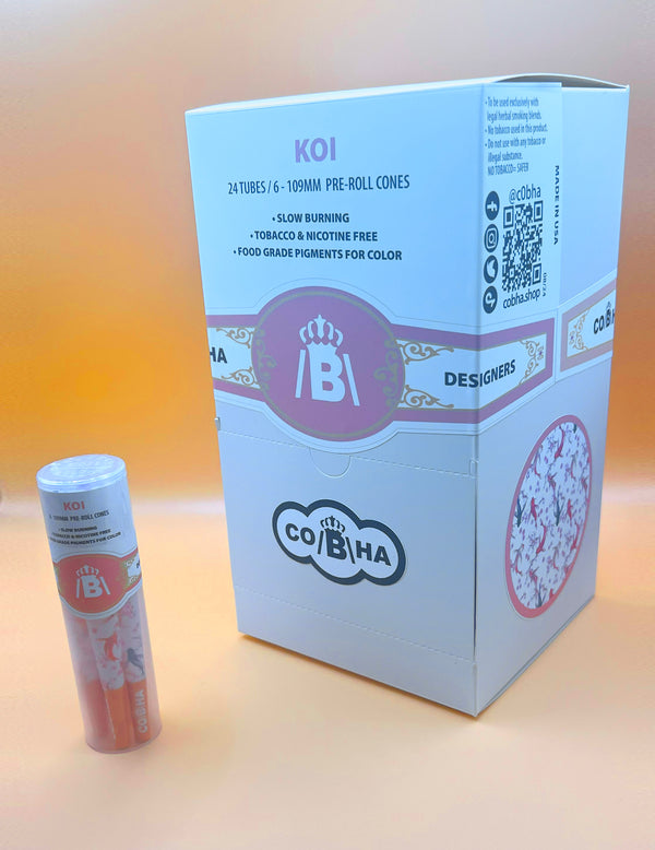 Koi Blossom Gravity Box 24 Tubes Designer Pre-Roll Cones