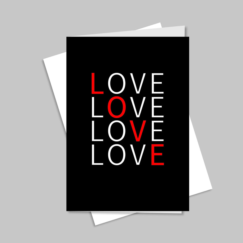 Love Love Love Greeting Card CO/B\HA 