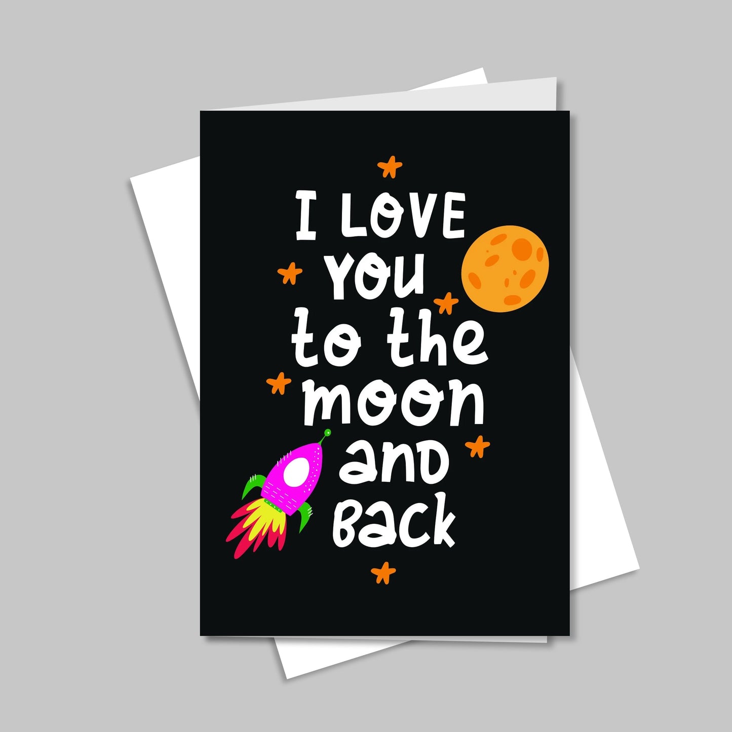 Moon and Back Greeting Cards - Free Shipping CO/B\HA