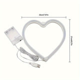 Red Heart Neon Sign, Battery Operated Or USB Powered LED Neon Light For Party, Valentine's Day/Heart, Table & Wall Decoration Light For Girl's Room Dorm Wedding Anniversary Home Decor CO/B\HA 