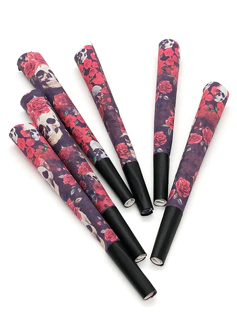 Skull & Roses Gravity Box 24 Tubes Designer Pre-Roll Cones