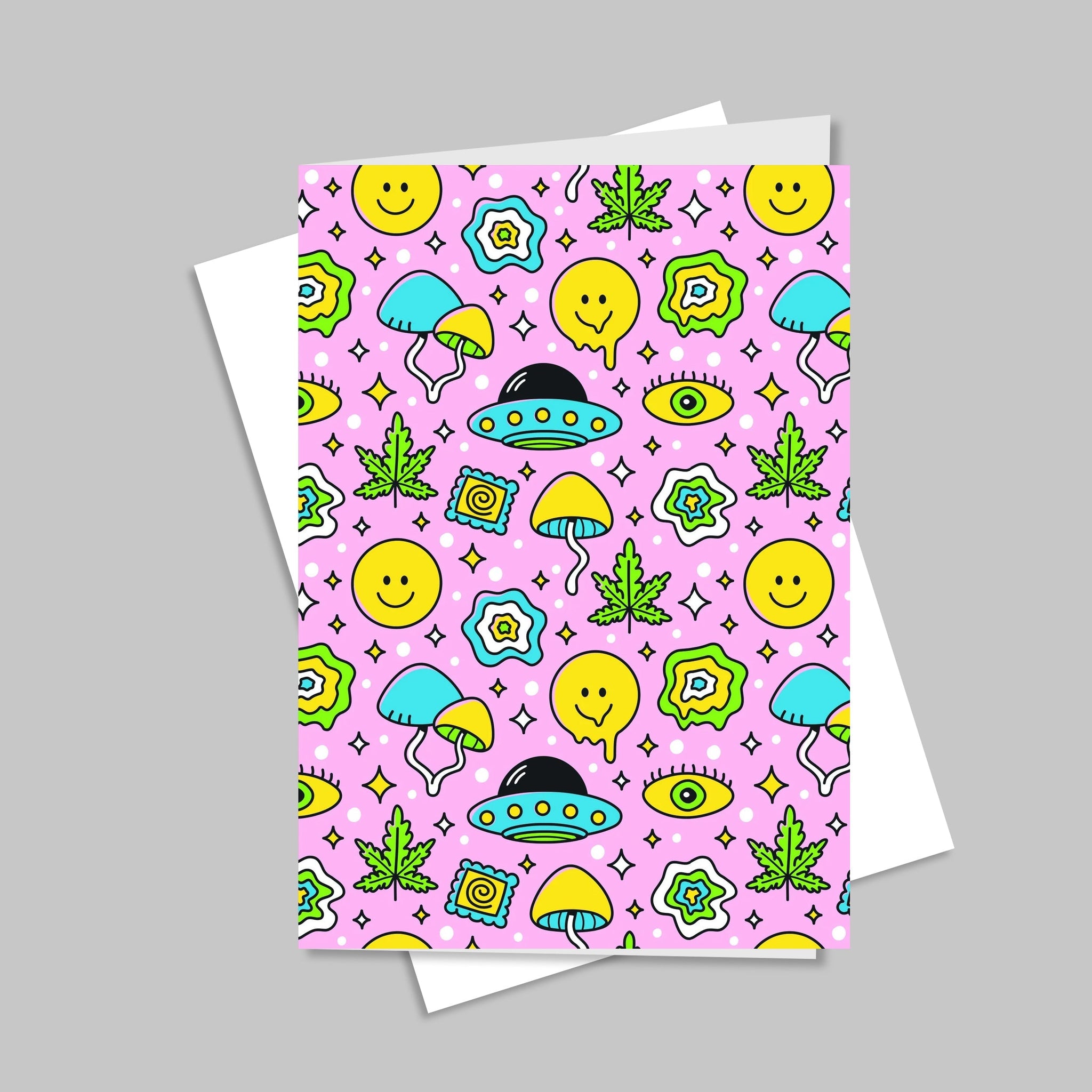 Trippy Face Greeting Card CO/B\HA