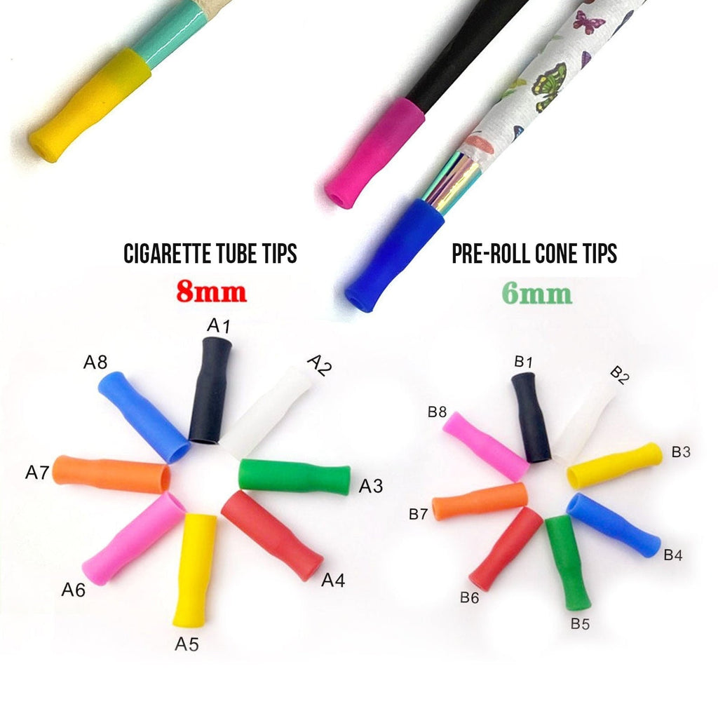 10 Silicone Smoking Tip for Cones and Cigarettes CO/B\HA 