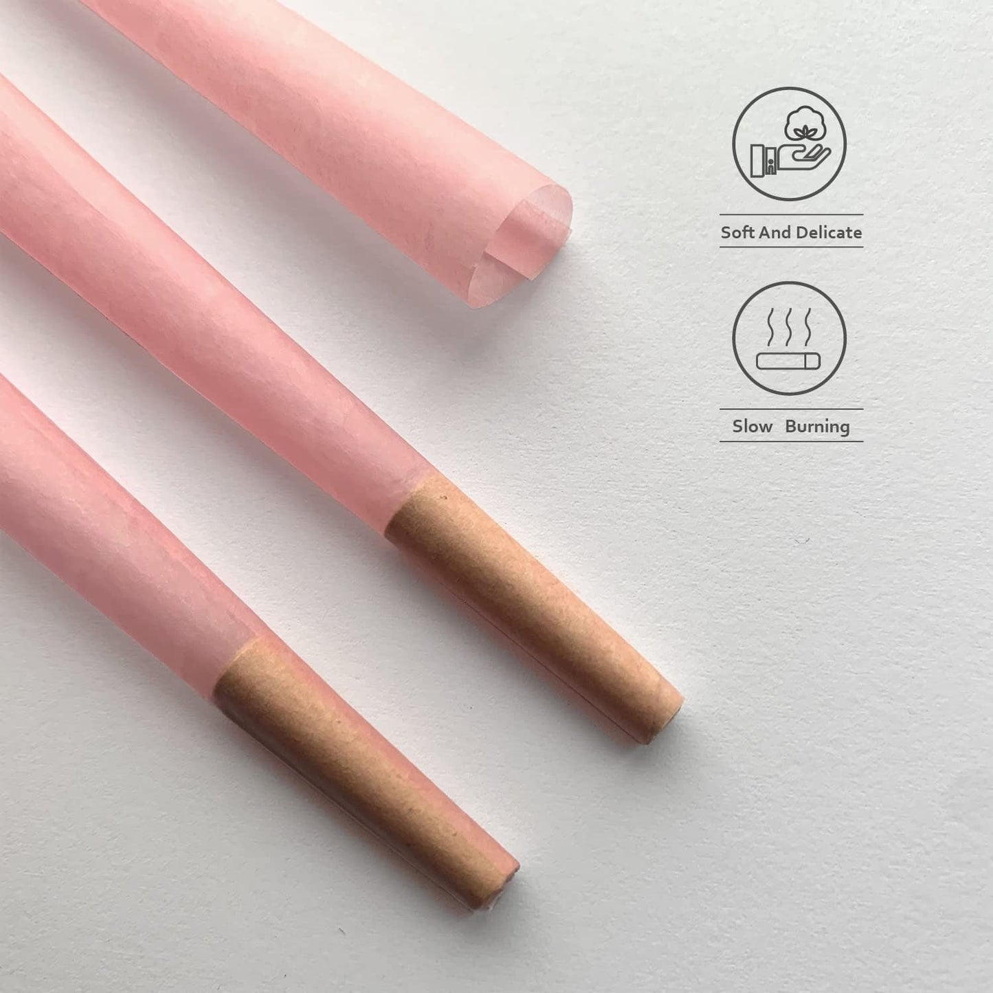 100 Cones / 109mm Pink Pre Rolled cones | 100 cones | slow burning CO/B\HA 