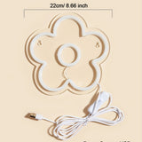 1pc Flower LED Neon Sign, 5V USB Powered Neon Light With Switch For Bedroom Wedding Birthday Party Game Room Home Wall Decor CO/B\HA 