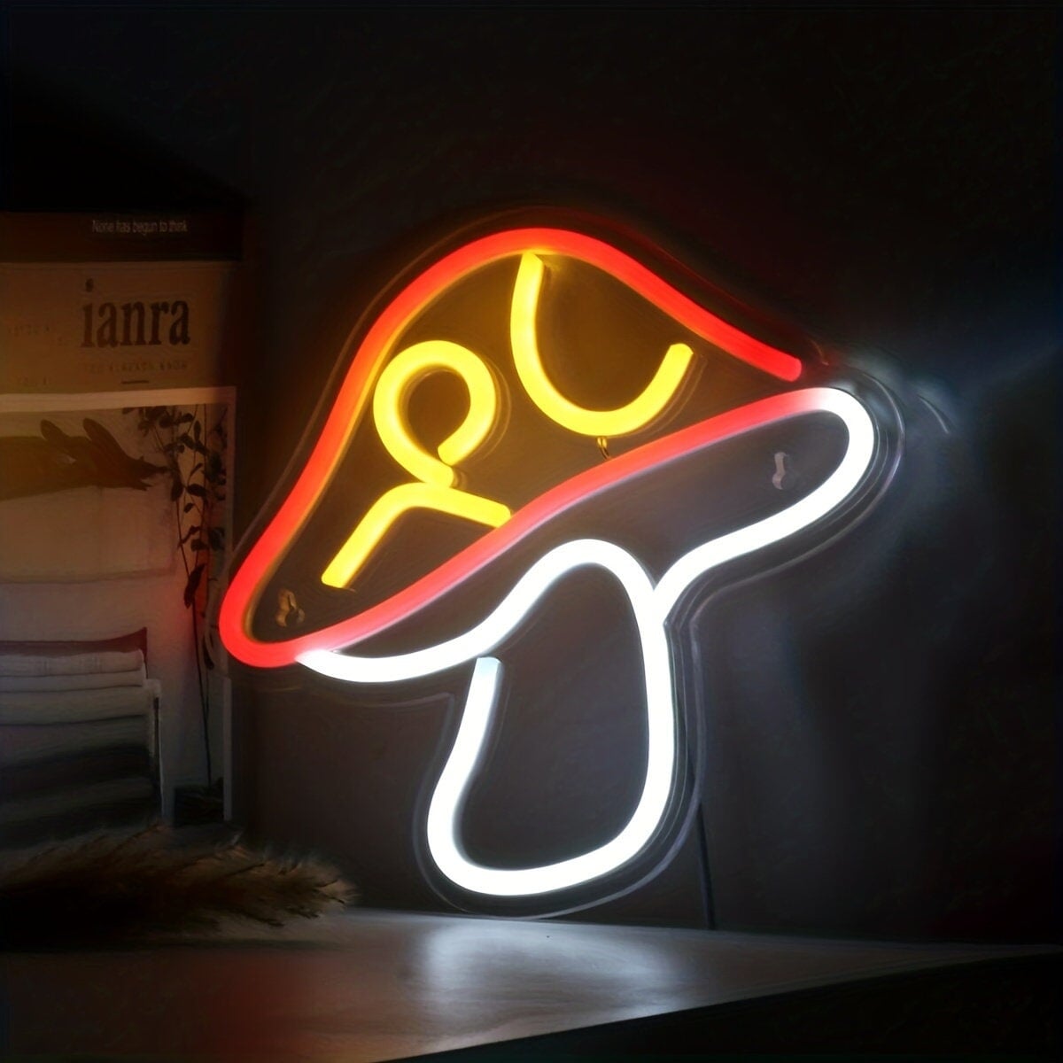 1pc Mushroom Shaped Neon Sign, USB Powered Neon Light With Switch For Bedroom Birthday Game Room USB Powered Neon Light With Switch CO/B\HA 