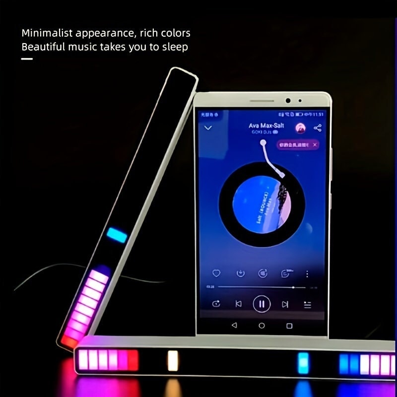 1pc Music Sync LED Light Bar, RGB Strip Light Music Sound Control Pickup Rhythm Ambient Lamp Atmosphere Night Lights For Bar Car Room TV CO/B\HA 