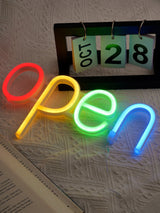 1pc, OPEN Sign For Business USB LED Neon Lamp Light For Bar Store Cafe Shop Colorful, Without Battery CO/B\HA 