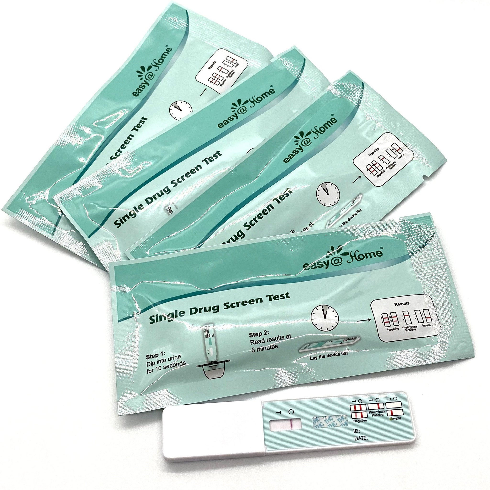 4- THC Test Kits 5 Minute Results 4 Individually Wrapped Packs CO/B\HA 