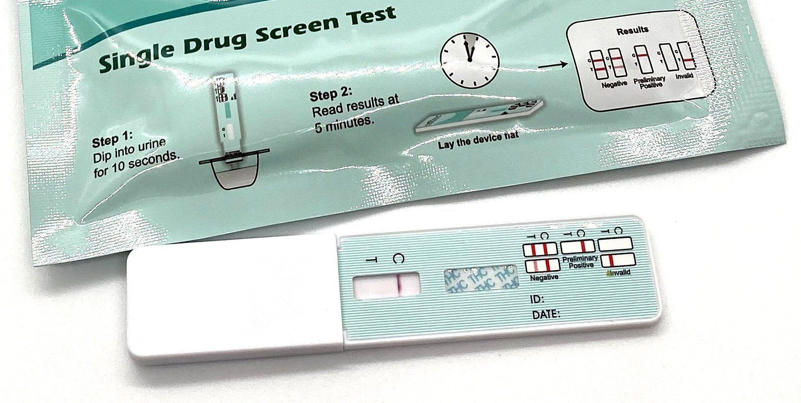 4- THC Test Kits 5 Minute Results 4 Individually Wrapped Packs CO/B\HA 
