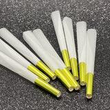 9 Pre Roll Cones White with Silver or Gold Tip CO/B\HA