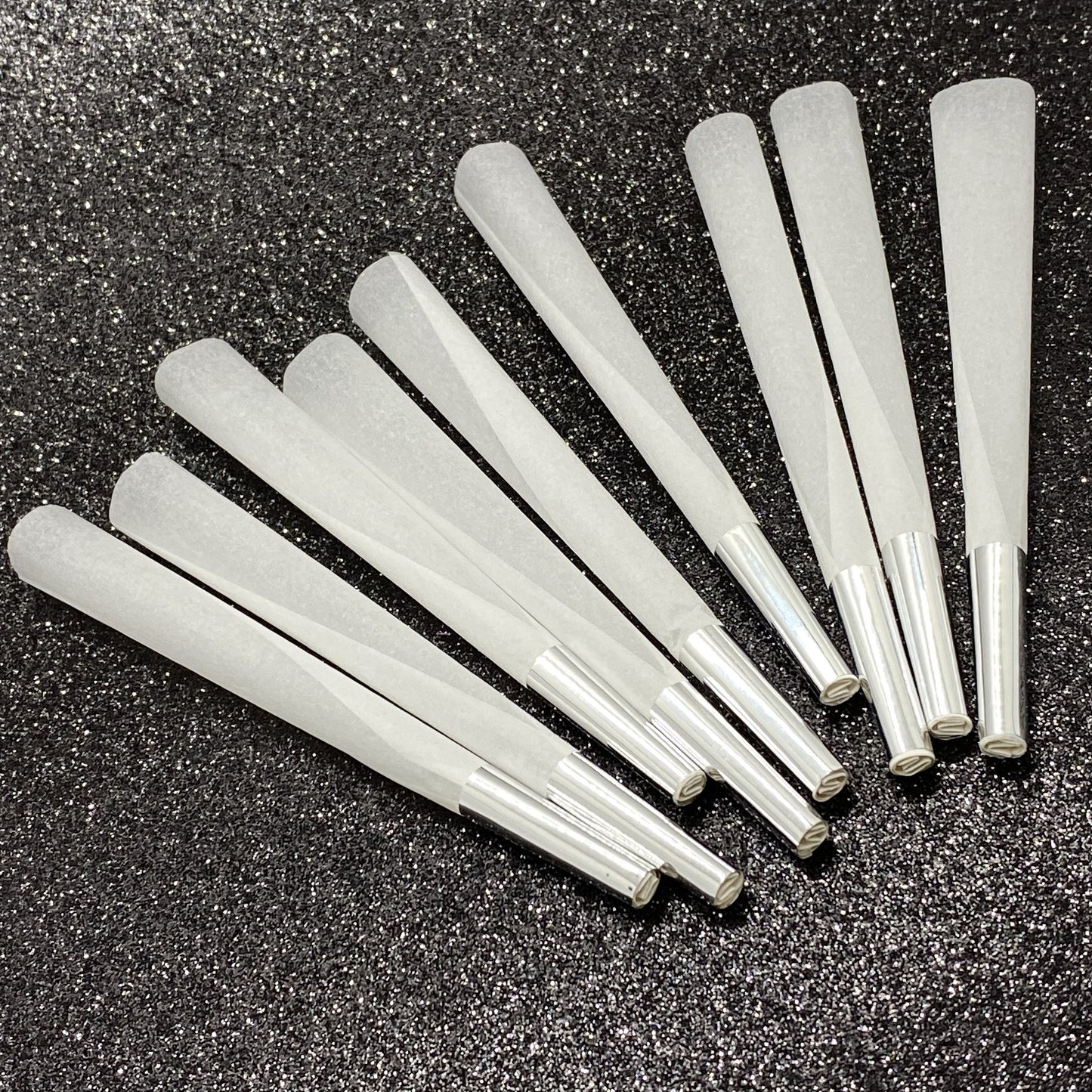 9 Pre Roll Cones White with Silver or Gold Tip CO/B\HA