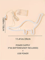 Dinosaur LED Neon Sign, USB Or Battery Powered Neon Light, Bedroom Decor, Wedding Decor, Birthday Decor, Party Decor CO/B\HA 