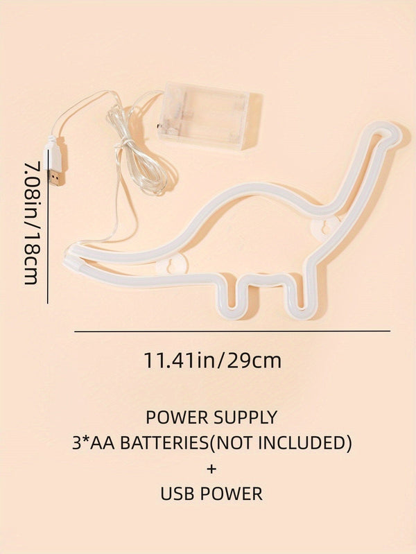 Dinosaur LED Neon Sign, USB Or Battery Powered Neon Light, Bedroom Decor, Wedding Decor, Birthday Decor, Party Decor CO/B\HA 