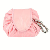 Drawstring Bag, Portable Travel Storage Bag, Large Capacity Makeup Bag With Chain CO/B\HA 