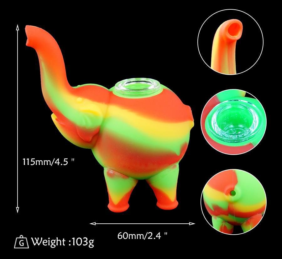 Elephant Silicone Tobacco Pipe CO/B\HA 